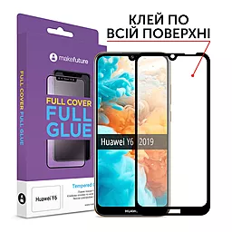 Защитное стекло MAKE Full Cover Full Glue Huawei Y6 2019 Black (MGFHUY619)