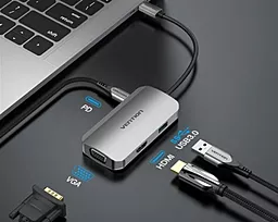 USB Type-C хаб Vention Multi Hub 100W Silver - мініатюра 2
