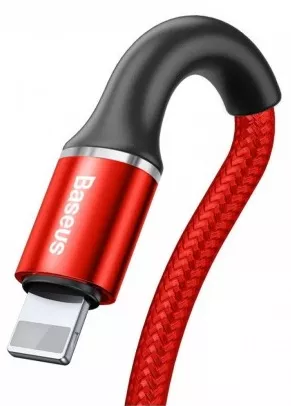 Кабель Baseus Halo USB-A - Lightning 12w 2.4a 1м cable Red (CALGH-B09) - фото 2