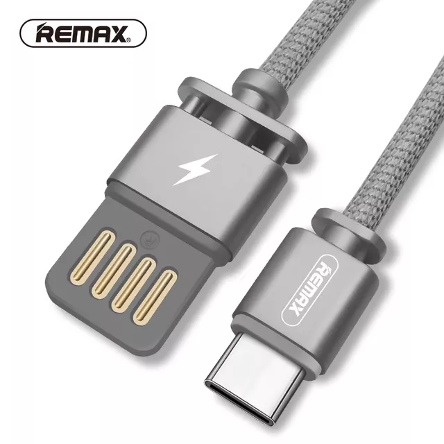 Кабель Remax Dominator USB-A - Type-C 12w 2.4a 1м cable Silver (RC-064a) - фото 2