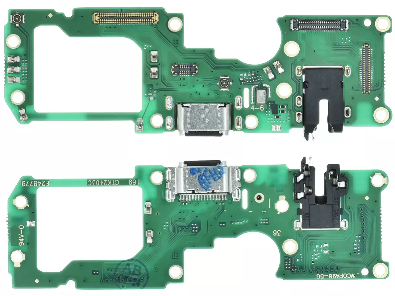 Нижняя плата Oppo Reno 8 Lite / F21 Pro 5G с разъемом зарядки, наушников, микрофоном - фото 1
