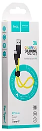 Кабель Hoco X21 Plus Silicone USB-A - Type-C 15w 3a 1м cable Black/Yellow - мініатюра 2 Кабель Hoco X21 Plus Silicone USB-A - Type-C 15w 3a 1м cable Black/Yellow - мініатюра 2