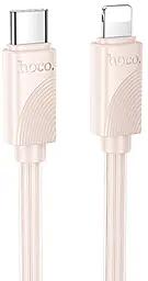 Кабель Hoco X114 Energy USB Type-C - Lightning 27w 3a 1м PD сable Pink - фото Кабель Hoco X114 Energy USB Type-C - Lightning 27w 3a 1м PD сable Pink