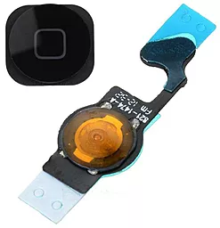 Шлейф iPhone 5 с кнопкой Home Black - фото Шлейф iPhone 5 с кнопкой Home Black