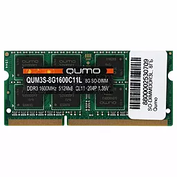 Оперативна пам'ять для ноутбука Qumo SO-DIMM DDR3L 4GB 1600 MHz (QUM3S-4G1600C11L)