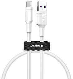 Кабель USB Baseus Double-Ring Quick Charge 5A 0.5M USB Type-C Cable White (CATSH-A02)