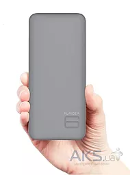 Повербанк Puridea S4 6000mAh Rubber Grey & White - фото Повербанк Puridea S4 6000mAh Rubber Grey & White