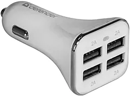 Сетевое зарядное устройство Defender 24w QC3.0 4xUSB-A ports car charger grey (UCA-05) - фото Сетевое зарядное устройство Defender 24w QC3.0 4xUSB-A ports car charger grey (UCA-05)