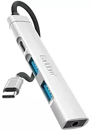 Мультипортовый USB Type-C хаб Earldom 4-in-1 silver (ET-HUB20)