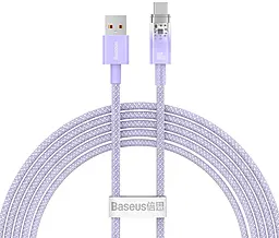 Кабель Baseus Smart Temperature Control USB-A - Type-C 100w 5a 2м cable Purple (CATS010505) - фото Кабель Baseus Smart Temperature Control USB-A - Type-C 100w 5a 2м cable Purple (CATS010505)
