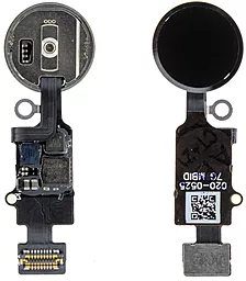 Универсальная кнопка Home Apple iPhone 7 / iPhone 7 Plus со шлейфом (6rd generetion JCID) Black