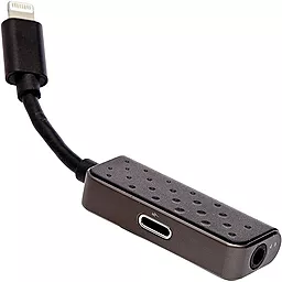Кабель-переходник Hoco LS11 Lightning-3.5mm/Lightning White - фото Кабель-переходник Hoco LS11 Lightning-3.5mm/Lightning White
