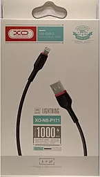 Кабель XO NB-P171 USB-A - Lightning 12w 2.4a 1м cable Black - мініатюра 2 Кабель XO NB-P171 USB-A - Lightning 12w 2.4a 1м cable Black - мініатюра 2