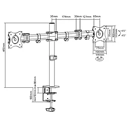 Кронштейн для телевизора Brateck LDT07-C024 - миниатюра 5 Кронштейн для телевизора Brateck LDT07-C024 - миниатюра 5