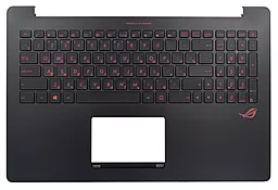 Клавіатура для ноутбуку Asus ROG N501J N501JW N501JM UX501J UX501JM UX501JW + передня панель 90NB0873-R32RU0 чорна
