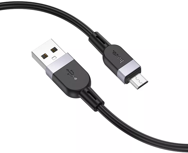 Кабель Hoco X109 USB-A - micro USB 12w 2.4a 3м cable Black - фото 5
