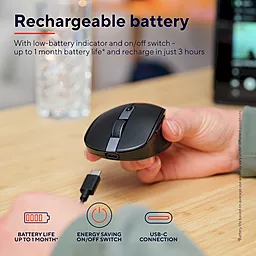 Компьютерная мышка Trust Ozaa Compact Multi-Device Wireless Black (24819) - миниатюра 9