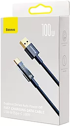 Кабель USB Baseus Explorer Series Auto Power-Off 100w 2m USB Type-C cable blue (CATS000303) - миниатюра 12