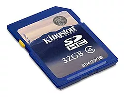 Карта пам'яті Kingston SDHC 32GB Class 4 (SD4/32GB) - фото Карта пам'яті Kingston SDHC 32GB Class 4 (SD4/32GB)
