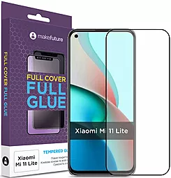 Защитное стекло MAKE Full Cover Full Glue Xiaomi Mi 11 Lite Black (MGFXM11L)