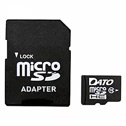 Карта пам'яті Dato microSDHC 8GB Сlass 10 UHS-I U1 + SD-адаптер (DT_CL10/8GB-RA)