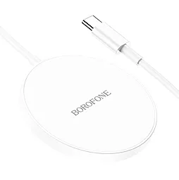 Беспроводное (индукционное) зарядное устройство Borofone BQ17 Magnetic 15w wireless charger white - фото Беспроводное (индукционное) зарядное устройство Borofone BQ17 Magnetic 15w wireless charger white
