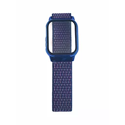 Ремінець Apple Watch Nylon with protective case 42/44/45/49mm Blue - фото Ремінець Apple Watch Nylon with protective case 42/44/45/49mm Blue