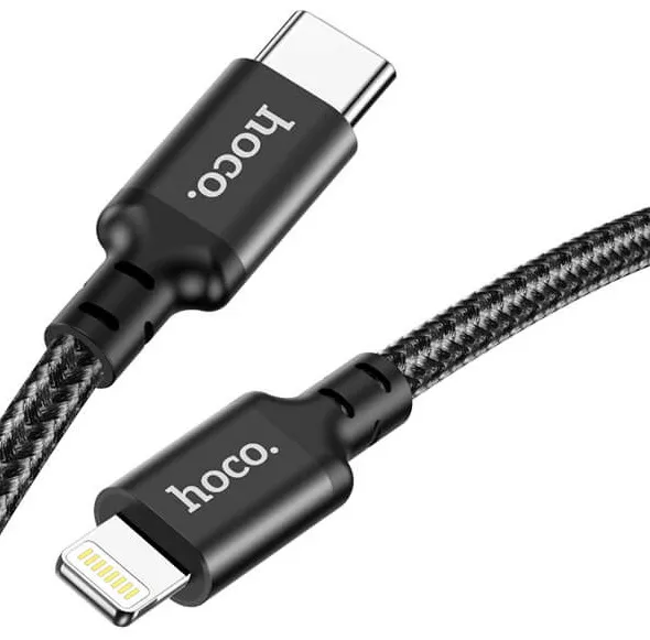 Кабель Hoco X14 Double Speed USB Type-C - Lightning 20w 3a 1м PD сable Black - фото 2