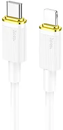 Кабель Hoco U109 USB Type-C - Lightning 20w 3a 1.2м PD сable White - фото Кабель Hoco U109 USB Type-C - Lightning 20w 3a 1.2м PD сable White