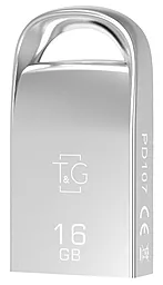 Флешка T&G Metal Series 16GB USB 2.0 (TG107-16G) Silver