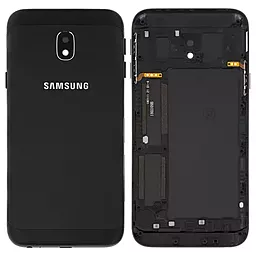 Задняя крышка корпуса Samsung Galaxy J3 2017 J330F со стеклом камеры Black - фото Задняя крышка корпуса Samsung Galaxy J3 2017 J330F со стеклом камеры Black