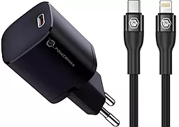 Мережевий зарядний пристрій Powermax PrimeGAN 33w PD USB-C ports charger + USB-C to Lightning 27w cable black - фото Мережевий зарядний пристрій Powermax PrimeGAN 33w PD USB-C ports charger + USB-C to Lightning 27w cable black