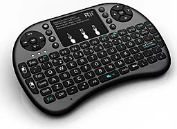 Клавіатура Rii RT-MWK08+ mini i8+ (с подсветкой) Black - мініатюра 2