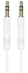 Аудіо кабель Borofone BL16 Clear Sound AUX mini Jack 3.5mm M/M Cable 1 м white