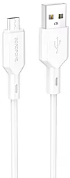 Кабель Borofone BX70 USB-A - micro USB 12w 2.4a 1м cable White - фото Кабель Borofone BX70 USB-A - micro USB 12w 2.4a 1м cable White