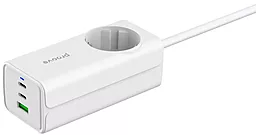 Сетевой фильтр (удлинитель) Proove Power Strip PD-02 2м 1 розетка 2USB-C/USB-A с выключателем белый - фото Сетевой фильтр (удлинитель) Proove Power Strip PD-02 2м 1 розетка 2USB-C/USB-A с выключателем белый