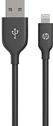 Кабель HP USB-A - Lightning 12w 2.4a 1.0м cable Black (HP_DHC-MF101-1m) - фото Кабель HP USB-A - Lightning 12w 2.4a 1.0м cable Black (HP_DHC-MF101-1m)
