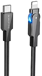 Кабель Borofone BU41 USB Type-C - Lightning 27w 3a 1.2м PD сable Black - фото Кабель Borofone BU41 USB Type-C - Lightning 27w 3a 1.2м PD сable Black