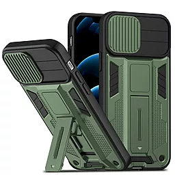 Чехол Shockproof Bumper Armor Cover для Apple iPhone 13 Black Green