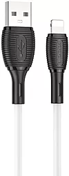 Кабель Borofone BX86 Advantage Silicone USB-A - Lightning 12w 2.4a 1м cable White - фото Кабель Borofone BX86 Advantage Silicone USB-A - Lightning 12w 2.4a 1м cable White