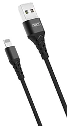 Кабель XO NB129 USB-A - Lightning 12w 2.4a 1м cable black - фото Кабель XO NB129 USB-A - Lightning 12w 2.4a 1м cable black