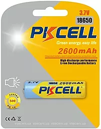 Акумулятор PKCELL Rechargeable 18650 2600mAh 1шт (6942449597038) 3.7 V