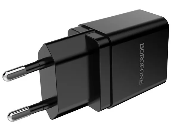 Сетевое зарядное устройство Borofone BA19A Nimble 1a home charger black - фото 3