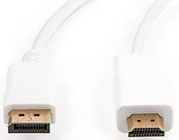 Відеокабель Vinga Display Port to HDMI M-M 1.8 м White (VCPDPHDMI1.8WH) - мініатюра 4