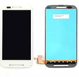 Дисплей Motorola Moto E 2014 (XT1021, XT1022, XT1025) с тачскрином, White - фото Дисплей Motorola Moto E 2014 (XT1021, XT1022, XT1025) с тачскрином, White