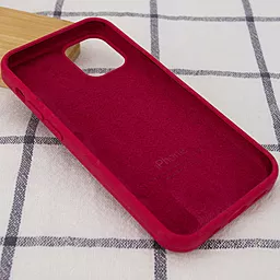 Чохол Silicone Case Full для Apple iPhone 14 Pro Max Rose Red - мініатюра 3