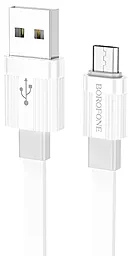 Кабель Borofone BX89 Union USB-A - micro USB 12w 2.4a 1м cable White - фото Кабель Borofone BX89 Union USB-A - micro USB 12w 2.4a 1м cable White