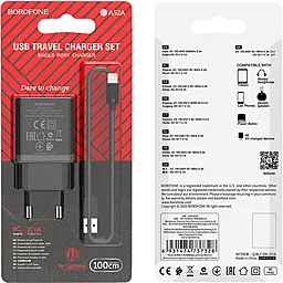 Сетевое зарядное устройство Borofone BA52A Gamble 2.1a home charger + Lightning cable black - миниатюра 8 Сетевое зарядное устройство Borofone BA52A Gamble 2.1a home charger + Lightning cable black - миниатюра 8