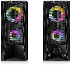Колонки акустические REAL-EL 107 USB Black - фото Колонки акустические REAL-EL 107 USB Black