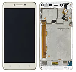 Дисплей Lenovo Vibe K5 с тачскрином и рамкой, оригинал, Gold - фото Дисплей Lenovo Vibe K5 с тачскрином и рамкой, оригинал, Gold